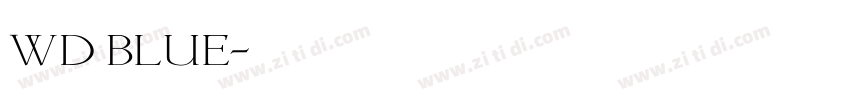 WD Blue字体转换